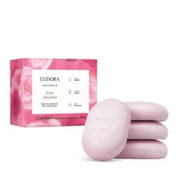 Kit Sabonetes em Barra Vegetal Perfumado Eudora Instance Cereja e Amêndoas 4x80g