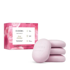 Kit Sabonetes em Barra Vegetal Perfumado Eudora Instance Cereja e Amêndoas 4x80g