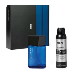 Kit Quasar Classic oBoticário Masculino (Desodorante Colônia oBoticário Quasar Classic 100 ml + Antitranspirante oBoticário Men Invisible Protect Aerossol Jato Seco 150 ml)