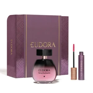 Kit Velvet Authentic Eudora Feminino (Desodorante Colônia Eudora Velvet Authentic 100 ml + Máscara de Cílios Eudora Soul Turbo 10g)