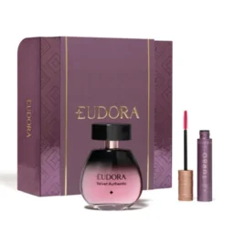 Kit Velvet Authentic Eudora Feminino (Desodorante Colônia Eudora Velvet Authentic 100 ml + Máscara de Cílios Eudora Soul Turbo 10g)