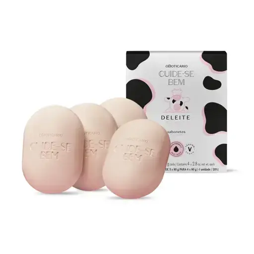 Sabonete em Barra oBoticário Cuide-se Bem Deleite 4 x 80g