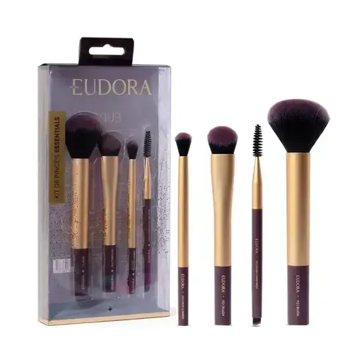 Kit de Pincéis Eudora Glam Essentials 4 unidades