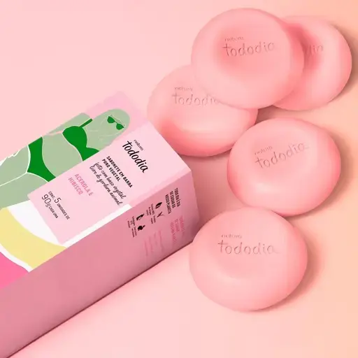Sabonete em Barra Natura TodoDia Acerola e Hibisco 5x90g
