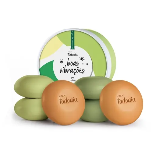Kit Sabonetes Sortidos Natura Tododia Presente Miniaturas Boas Vibrações 6 x 50g