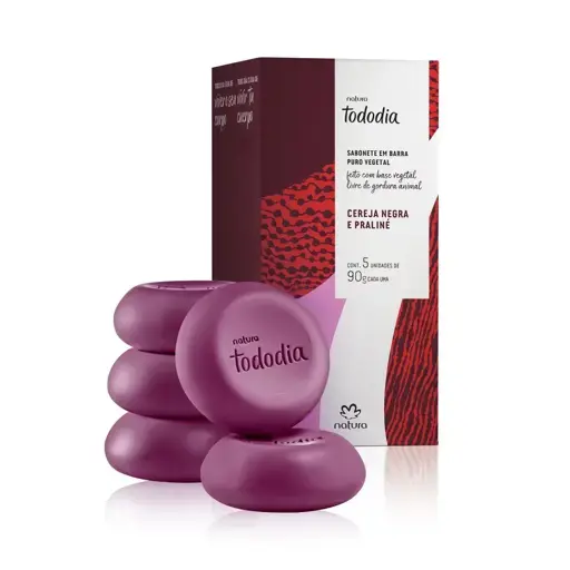 Natura Tododia Cereja Negra e Praliné Sabonetes 5×90 g